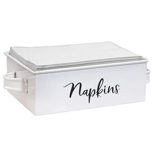 White Napkin Holder